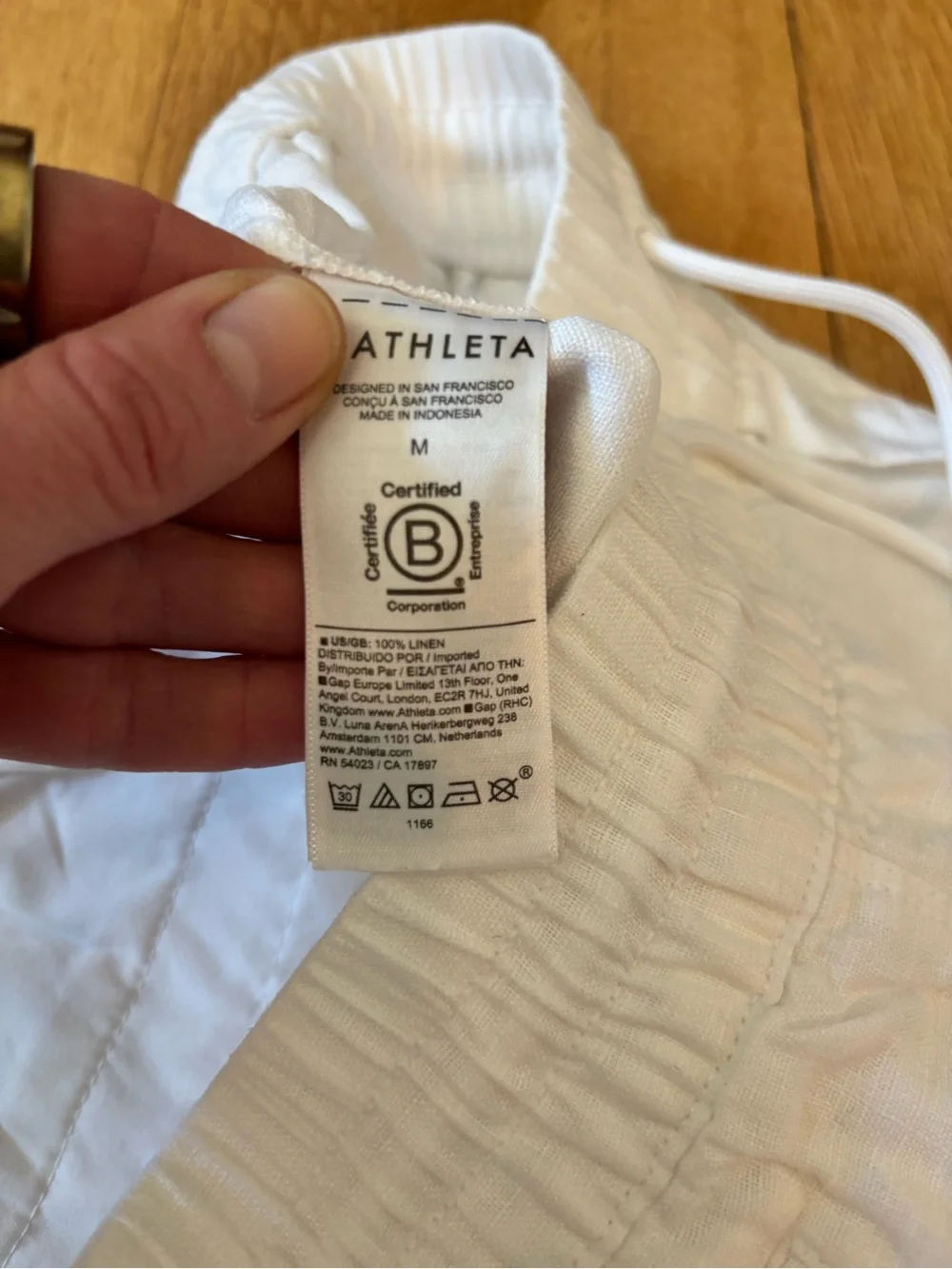 Athleta White Linen Drawstring Shorts - Picture 6 of 6